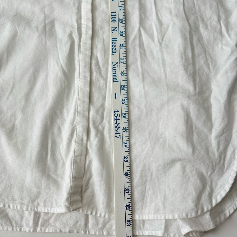 Pure Jill 100% Cotton White Button Down Shirt XL Oversized Minimalist Tunic - Picture 11 of 11